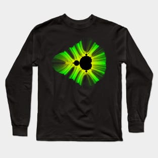 Green Yellow Kirlian Mandelbrot Long Sleeve T-Shirt